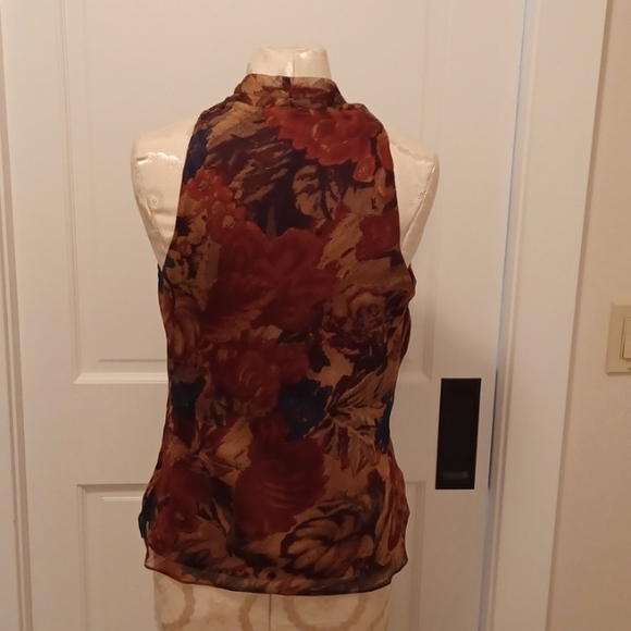 Ralph Lauren Scarf Draped-front, Lined Blouse. EUC - Picture 3 of 6